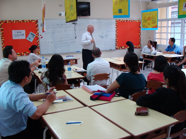 On-going teacher training at Wells International School led by Mr. Lawrie Shier, the Academic Director of Primary section