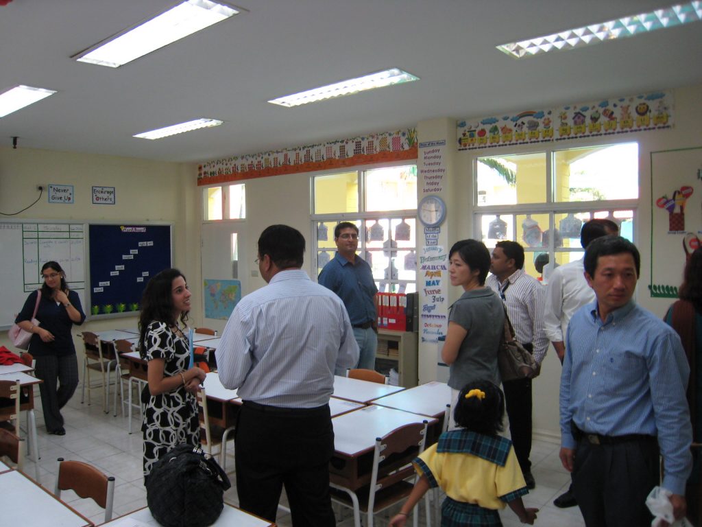 Parents visiting Grade 1 classroom 