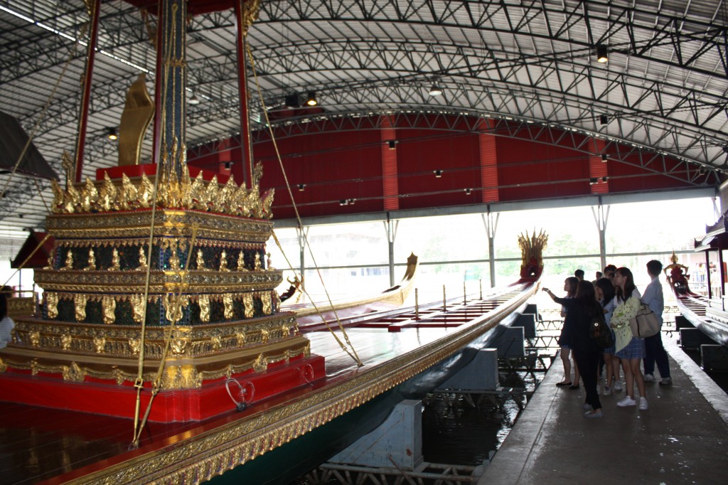 Students appreciated the craftsmanship involved in making the royal barges.