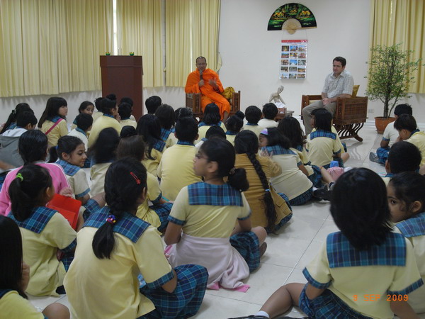 Presentation by a Buddhist Monk - Social Studies, Grade 4 & 5 (Wells International School continues to identify and make use of community resources to enhance student learning)