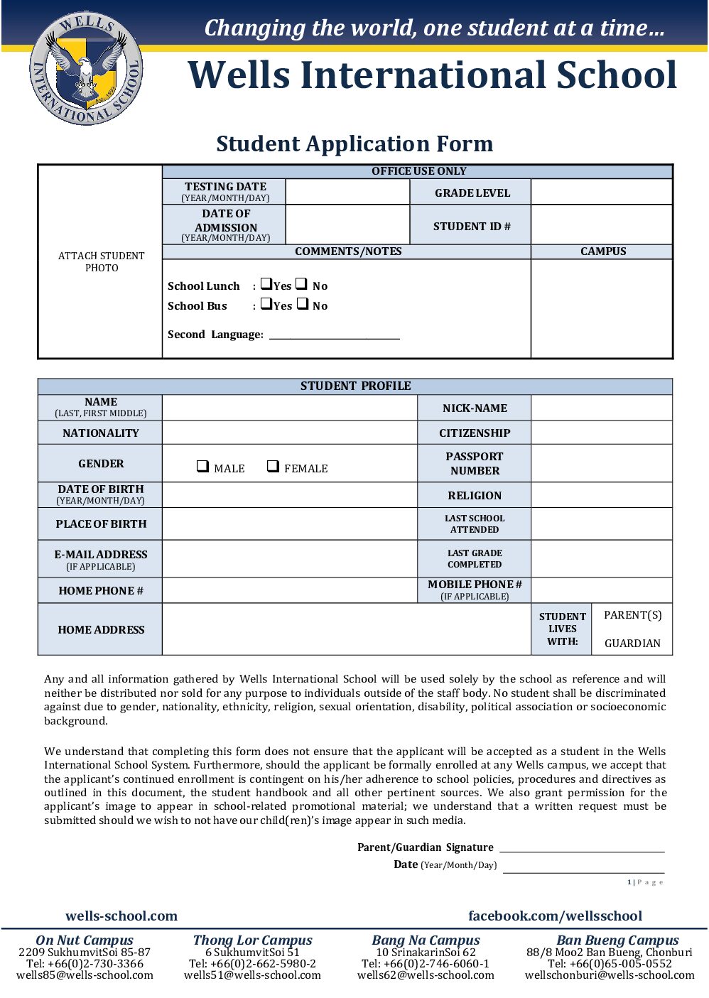 2. WIS-Student Application Form V2023